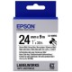 Epson LK-6WBC Black on White Cable Wrap 24mm x9M Labelworks Tape Cartridge
