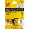 KODAK mSD Card I Carte mSD UHS-I U1 V10 microSDHC PREMIUM PERFORMANCE