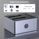 UNITEK Y-3027GY 10Gbps Dual-Bay SATA Docking Station
