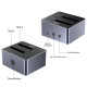UNITEK Y-3027GY 10Gbps Dual-Bay SATA Docking Station