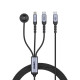 Unitek C14180AGY 3-in-1 PD 100W Fast Charging Cable